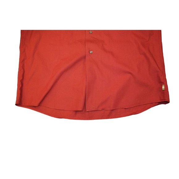 JOE Joseph Abboud / Men's dress button up (Size 15 1/2 32/33) Rust color / 100% - Picture 12 of 13